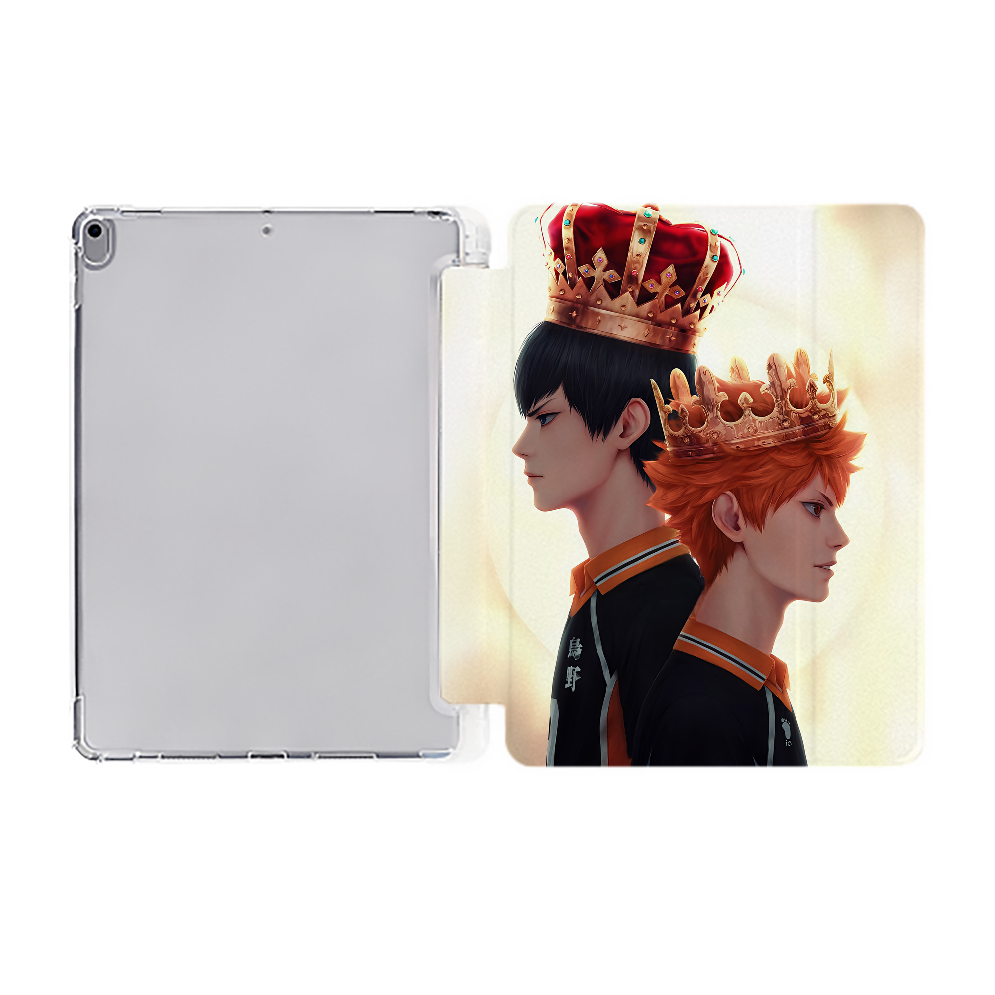 （画像用） ハイキュー!! Haikyu!! IPad ケース ペン収納付き 三つ折りスタンド PUレザー×シリコン 対応機種9.5/10.5/10.9インチ